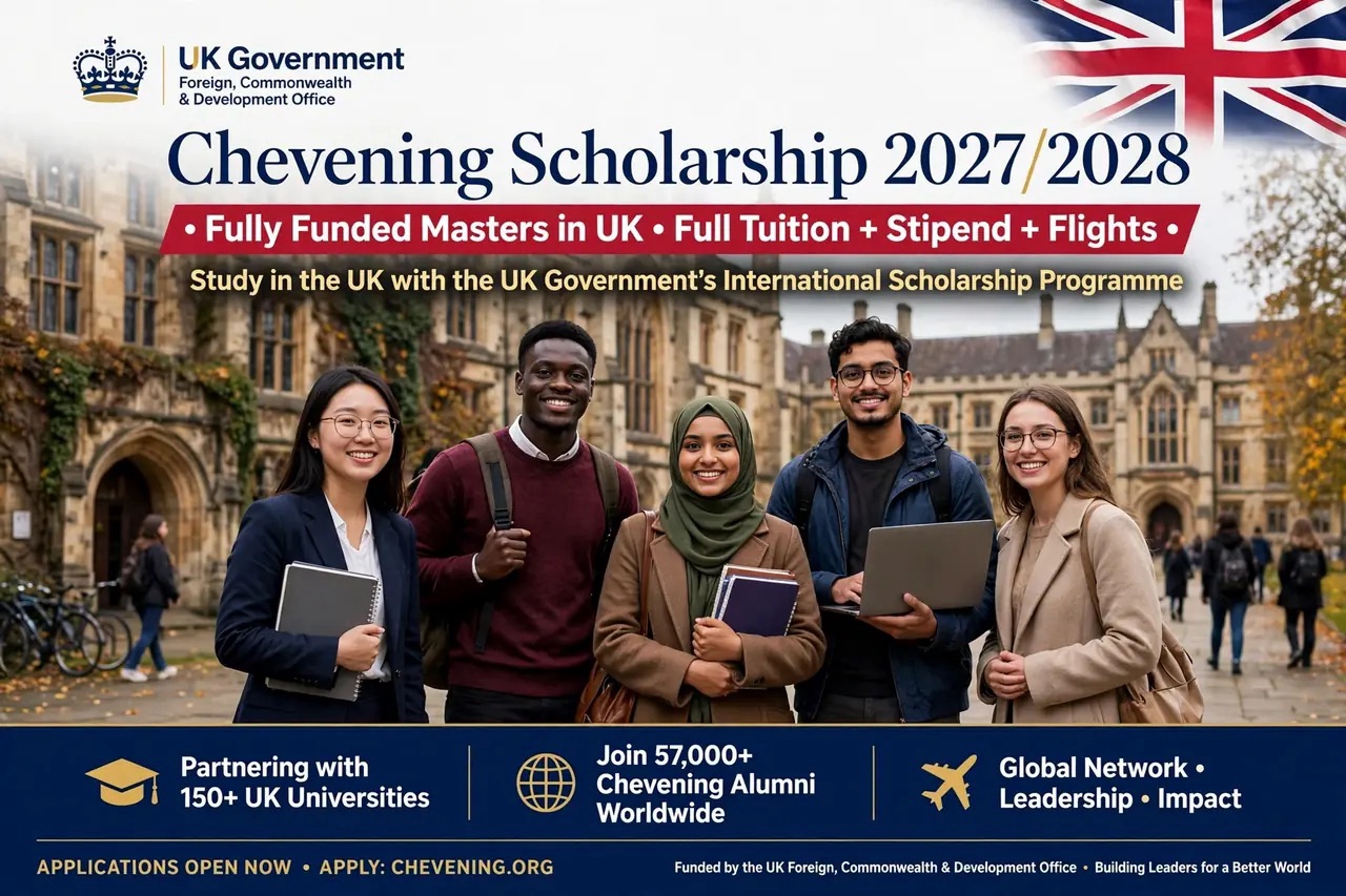 Chevening Scholarship 2027/2028 UK – Fully Funded Masters | UK Government